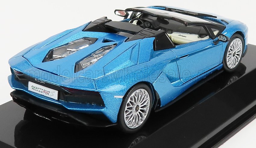 LAMBORGHINI AVENTADOR S ROADSTER SHOWCASE BLUE MET 1/43 EDICOLA