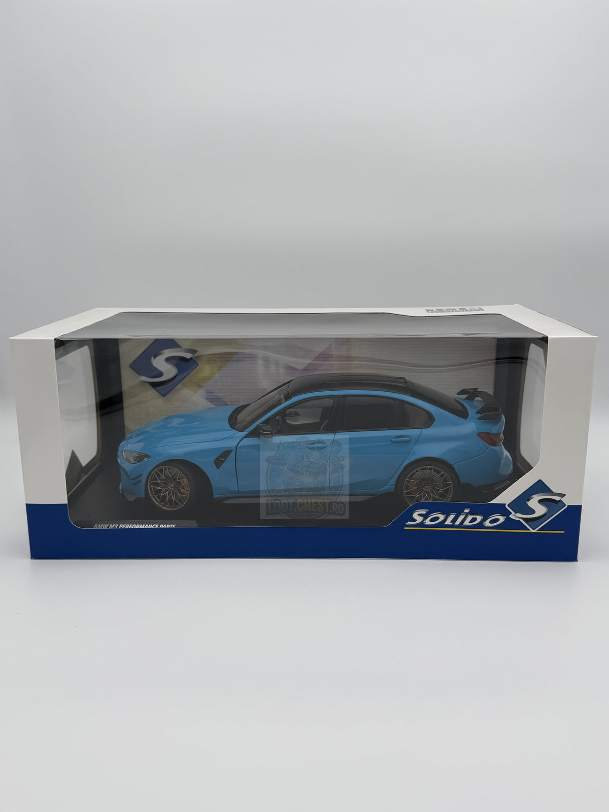 Macheta auto BMW M3 PERFORMANCE BEACH BLUE 1/18 SOLIDO