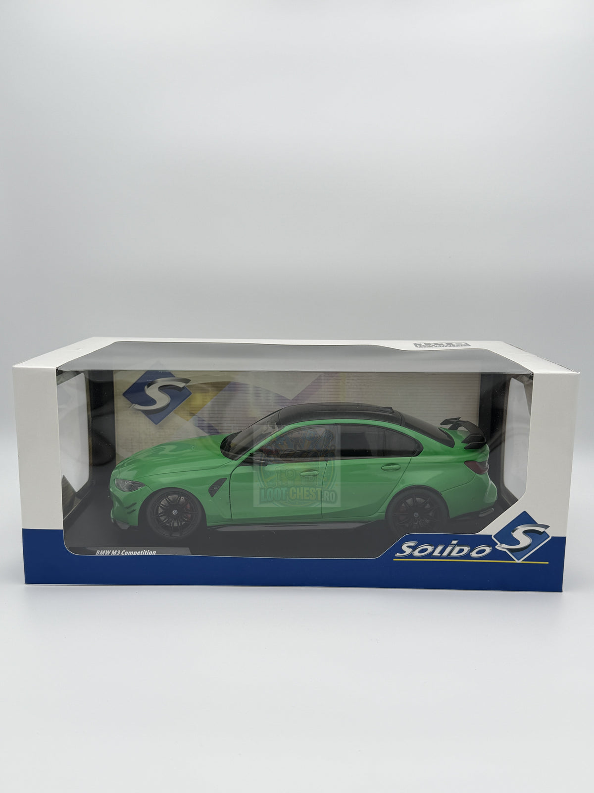 Macheta auto BMW M3 (G80) 2024 GREEN BLACK 1/18 SOLIDO
