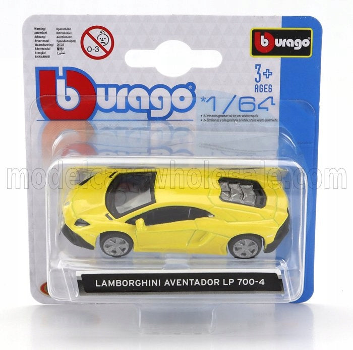 LAMBORGHINI AVENTADOR LP700-4 2011 YELLOW 1/64 BURAGO