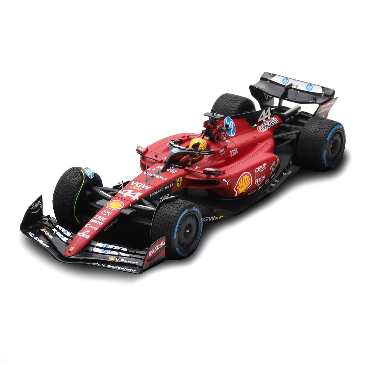 FERRARI F1 SF-23 TEAM SCUDERIA FERRARI FIORANO 2025 LEWIS HAMILTON 1/18 BURAGO
