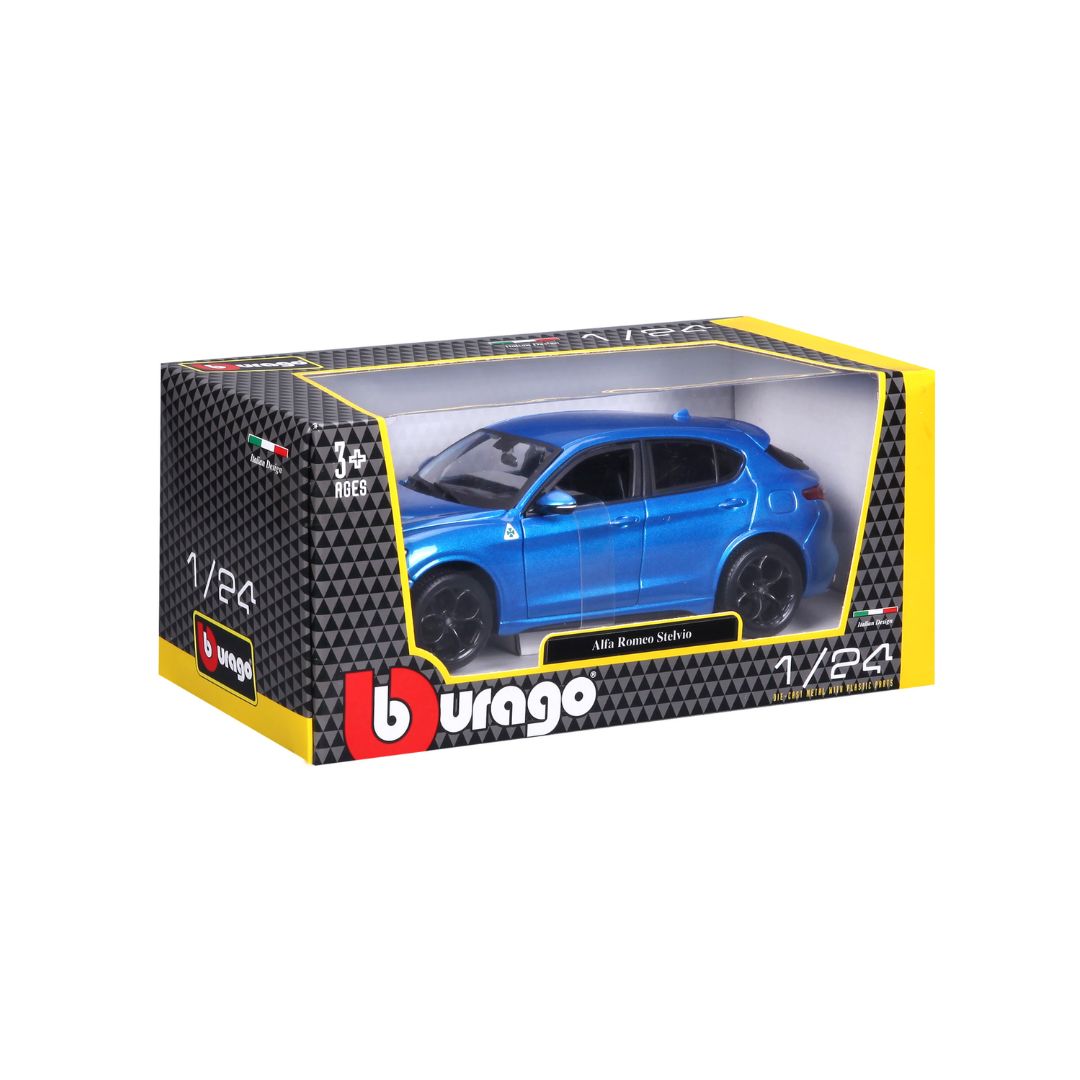 ALFA ROMEO STELVIO Q4 QUADRIFOGLIO 2017 BLU MISANO 1/24 BURAGO