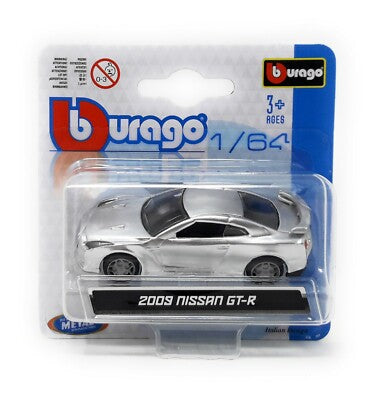 NISSAN GT-R (R35) 2009 SILVER 1/64 BURAGO
