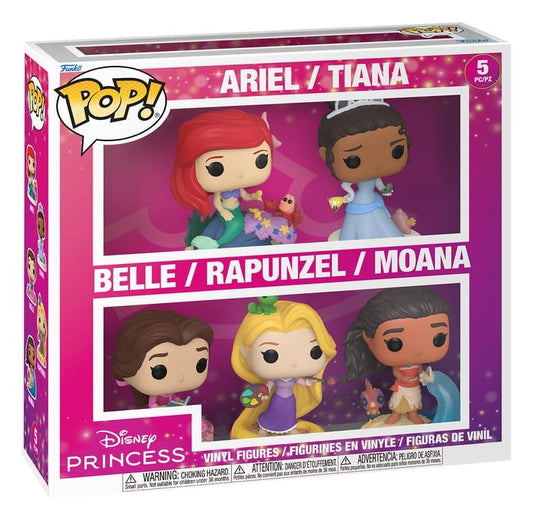 Set figurine Funko POP! Disney Ariel, Tiana, Belle, Rapunzel, Moana
