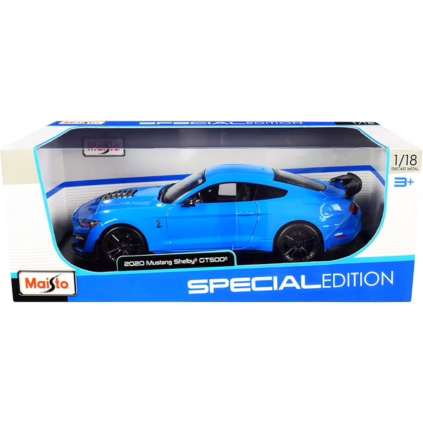 FORD USA MUSTANG SHELBY GT500 COUPE 2020 LIGHT BLUE 1/18 MAISTO