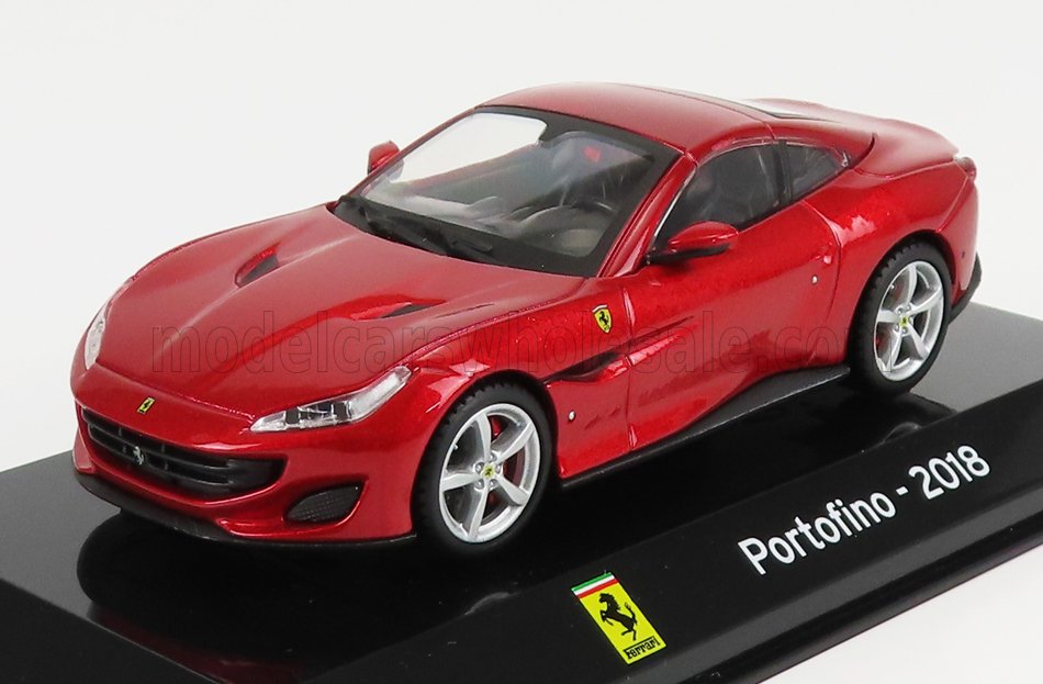 FERRARI PORTOFINO SHOWCASE RED MET 1/43 EDICOLA