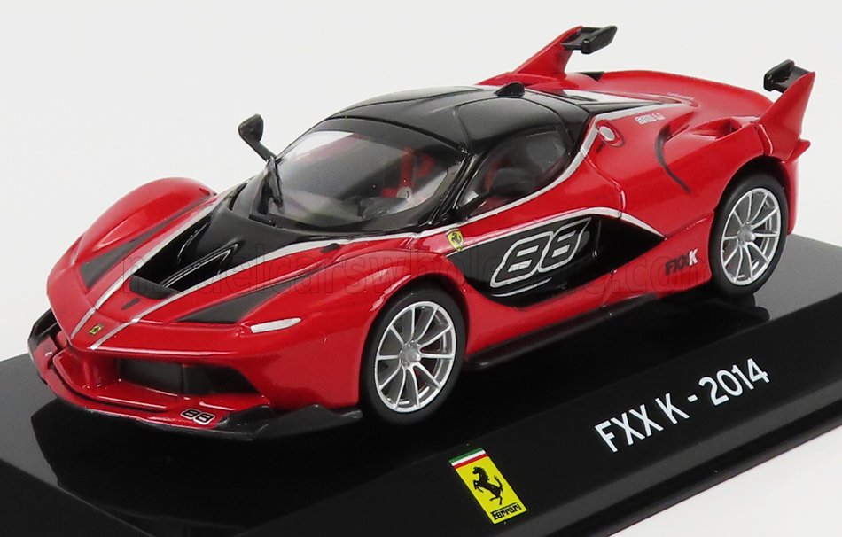FERRARI FXX-K N 88 2014 SHOWCASE RED BLACK 1/43 EDICOLA