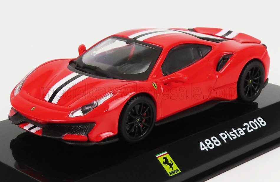 FERRARI 488 PISTA 2018 SHOWCASE RED 1/43 EDICOLA