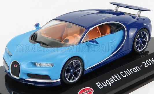 BUGATTI CHIRON LE PATRON SHOWCASE TONE BLUE 1/43 EDICOLA