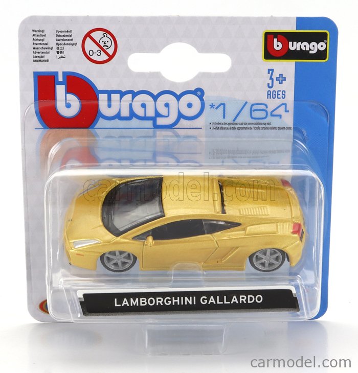 LAMBORGHINI GALLARDO 2004 YELLOW 1/64 BURAGO