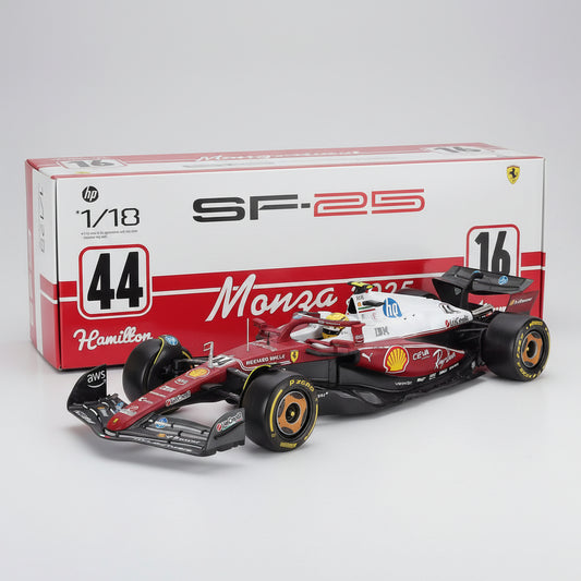 FERRARI F1  SF-25 TEAM SCUDERIA FERRARI MONZA ITALY 2025 LEWIS HAMILTON - NIKI LAUDA WORLD CHAMPION 1/18 BURAGO