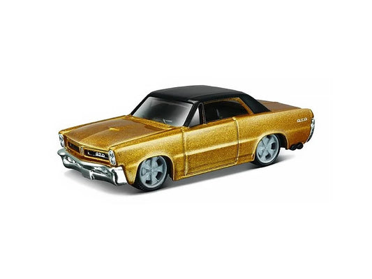 PONTIAC GTO COUPE 1965 GOLD BLACK 1/64 BURAGO