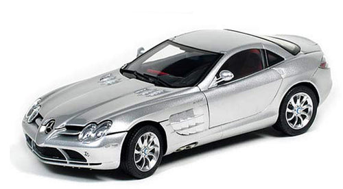 MERCEDES BENZ SLR McLAREN 2003 SILVER 1/64 BURAGO