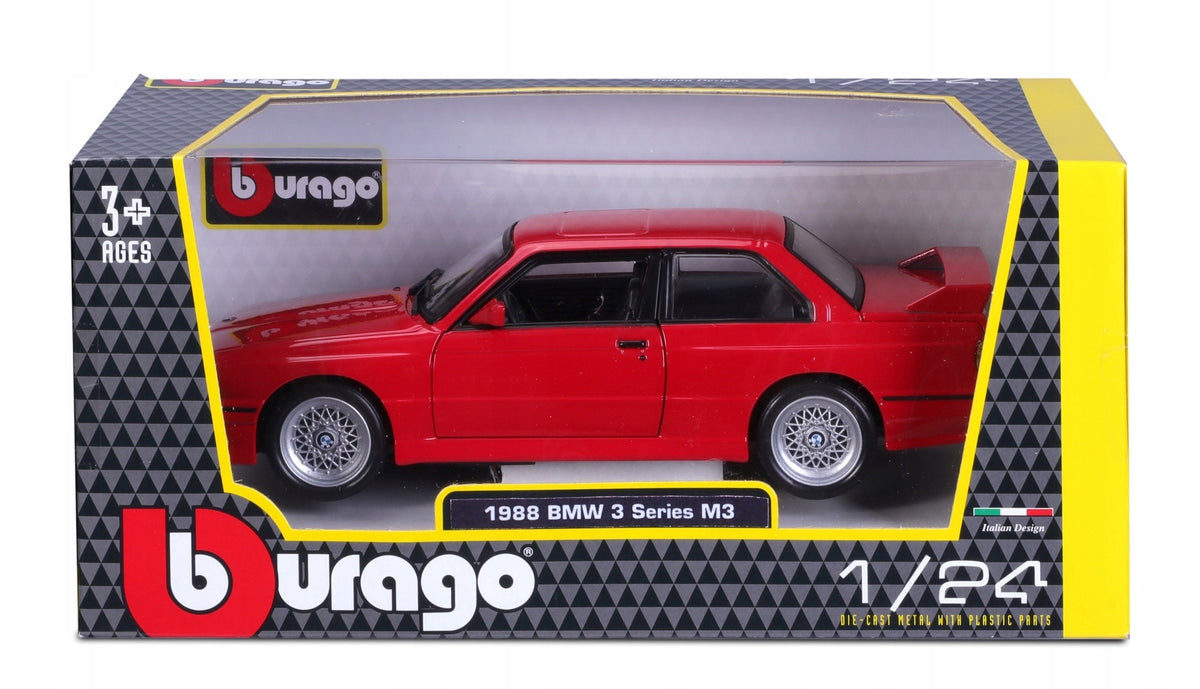 BMW 3-SERIES M3 (E30) 1988 RED 1/24 BURAGO