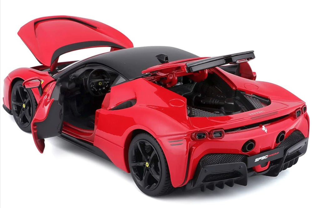 FERRARI SF90 STRADALE RED BLACK 1/18 BURAGO