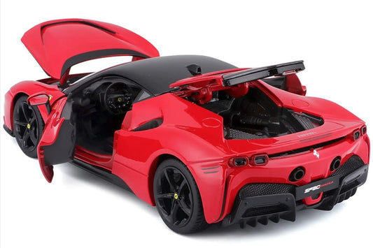 FERRARI SF90 STRADALE RED BLACK 1/18 BURAGO