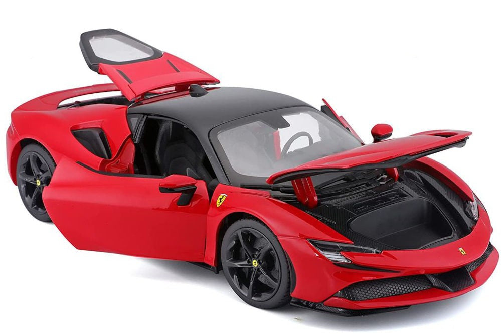 FERRARI SF90 STRADALE RED BLACK 1/18 BURAGO