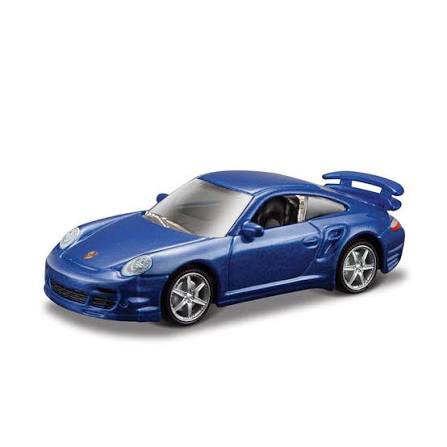 PORSCHE 911 997 TURBO COUPE 2006 BLUE 1/64 BURAGO