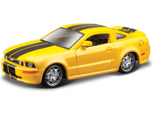 FORD USA MUSTANG GT COUPE 2006 YELLOW 1/64 BURAGO