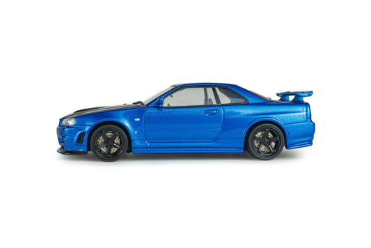 Macheta auto NISSAN SKYLINE GT-R (R34) Z-TUNE 1998 BAYSIDE BLUE 1/43 SOLIDO