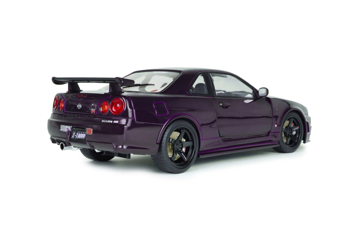 Macheta auto NISSAN SKYLINE GT-R (R34) Z-TUNE 1999 MIDNIGHT PURPLE 1/43 SOLIDO