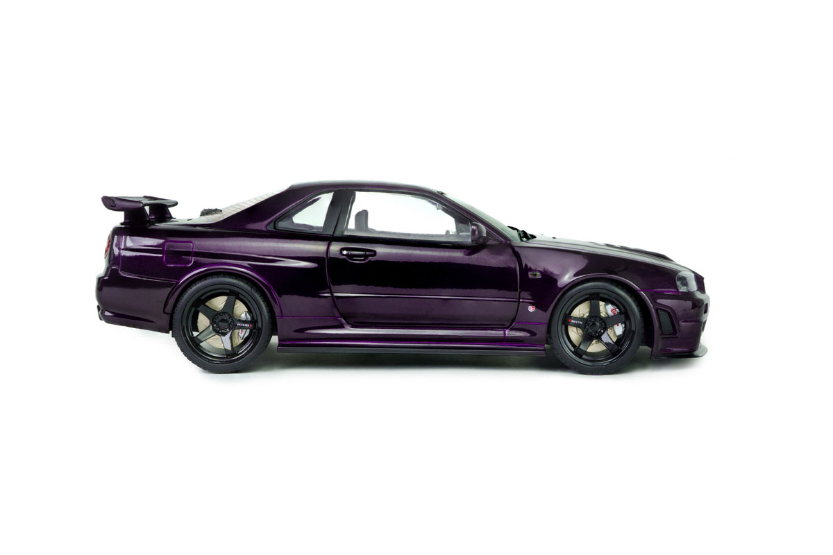 Macheta auto NISSAN SKYLINE GT-R (R34) Z-TUNE 1999 MIDNIGHT PURPLE 1/43 SOLIDO