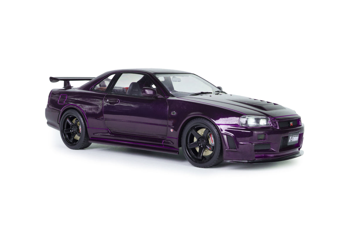 Macheta auto NISSAN SKYLINE GT-R (R34) Z-TUNE 1999 MIDNIGHT PURPLE 1/43 SOLIDO