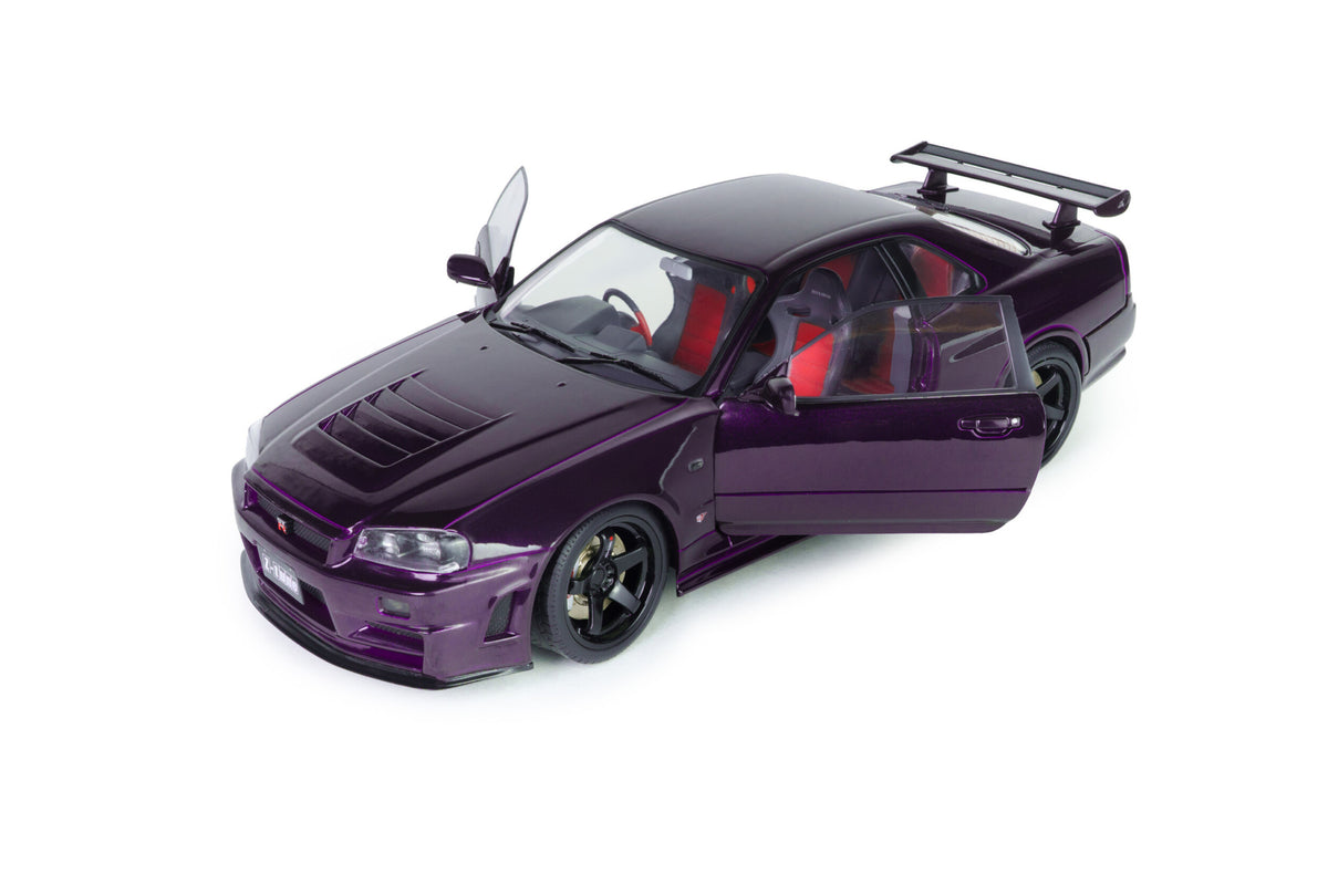 Macheta auto NISSAN SKYLINE GT-R (R34) Z-TUNE 1999 MIDNIGHT PURPLE 1/43 SOLIDO