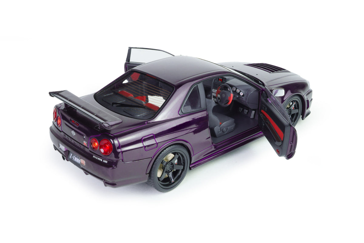 Macheta auto NISSAN SKYLINE GT-R (R34) Z-TUNE 1999 MIDNIGHT PURPLE 1/43 SOLIDO