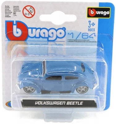 VOLKSWAGEN BEETLE MAGGIOLINO KAFER CUSTOM 1965 BLUE 1/64 BURAGO