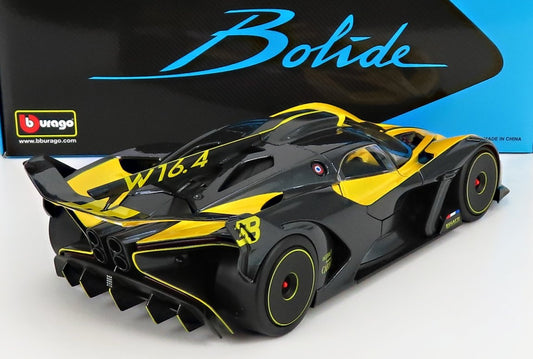 BUGATTI BOLIDE W16 8.0  YELLOW BLACK 1/18 BURAGO