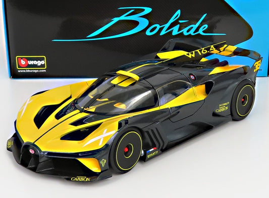 BUGATTI BOLIDE W16 8.0  YELLOW BLACK 1/18 BURAGO