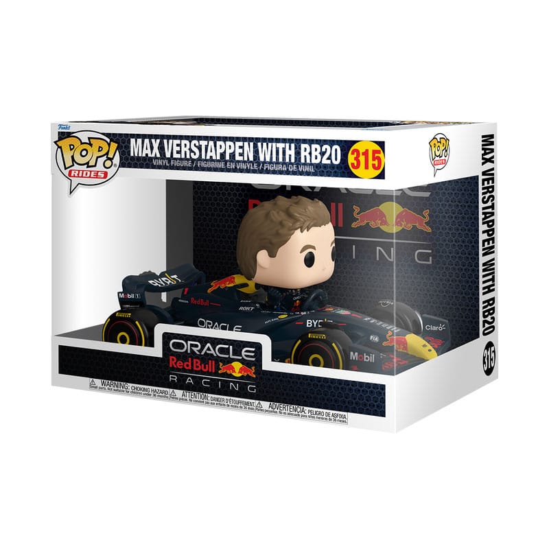 Figurină Funko POP! Formula 1 Rides Super Deluxe RB- Verstappen w/RB20 15 cm #315