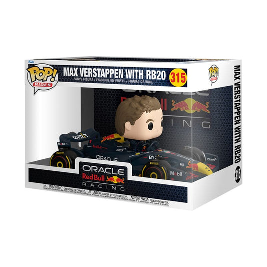 Figurină Funko POP! Formula 1 Rides Super Deluxe RB- Verstappen w/RB20 15 cm #315