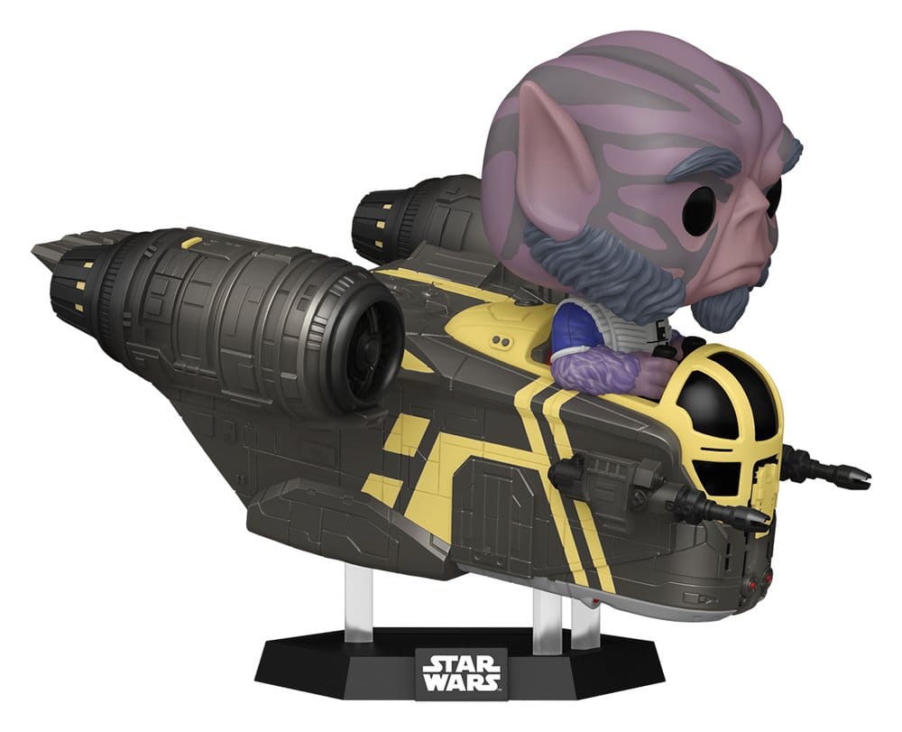 Figurină Funko POP! Star Wars Deluxe - Zeb Orrelios in the Razor Crest 9 cm #838