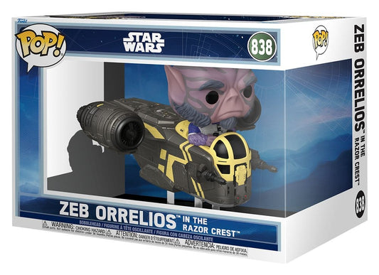 Figurină Funko POP! Star Wars Deluxe - Zeb Orrelios in the Razor Crest 9 cm #838