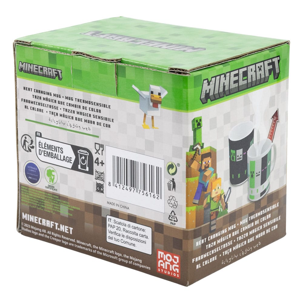 Cană Minecraft termosensibilă 325 ml